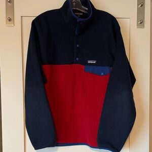 Patagonia Synchilla Navy, Royal and Red Fleece Pullover Men’s M